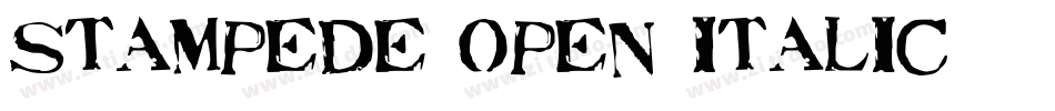 Stampede Open Italic字体转换
